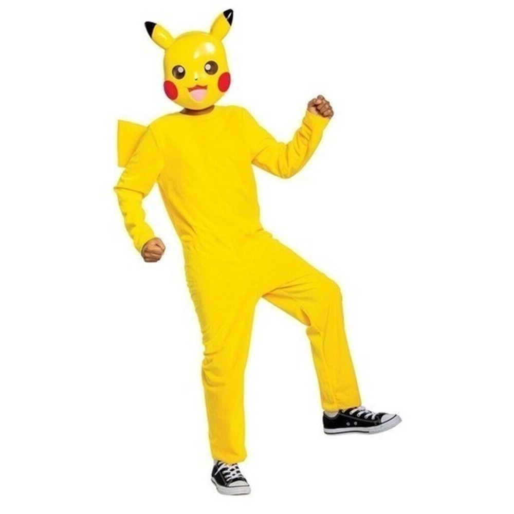 Pokemon Pikachu Halloween Costume Large 10-12 Disguise Mask Child Unisex NEW